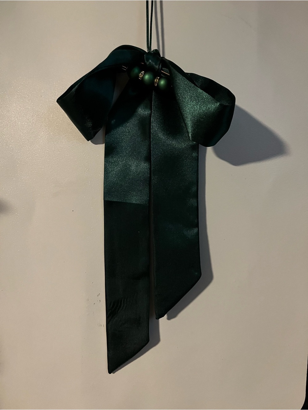 Satin Scarf Necklace with Decorative Pin